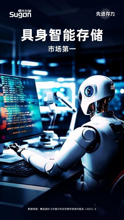先进存力布局具身智能新赛道曙光存储拿下AI存储市场冠军(图1)